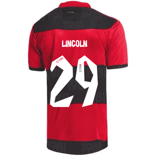 2021/22 Flamengo Home Kit Soccer Jersey LINCOLN #29